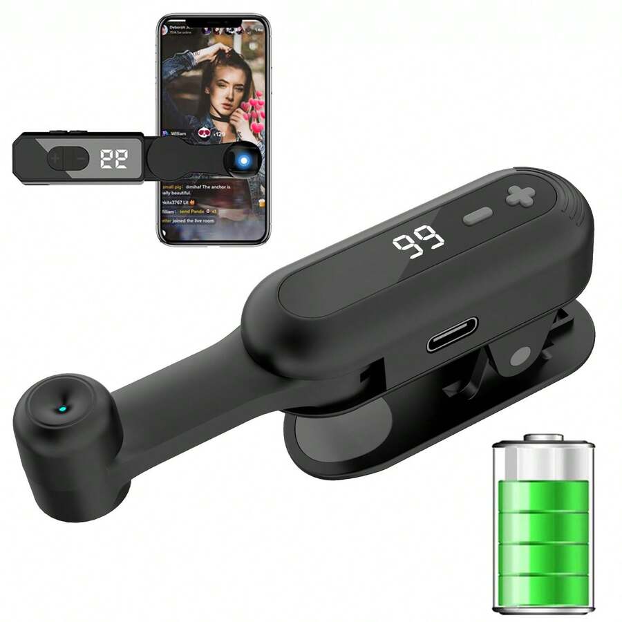 Wireless Auto Clicker,Phone Screen Device Speed Clicker For IPhone For IPad 2026 New Wireless Fast Click Simulation Finger Continuous Click For Live Broadcasts Likes,Game - 黑色 - 查看 1