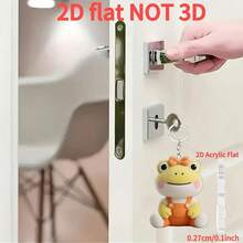 A cute frog keychain -2D acrylic cartoon frog, wearing workwear, perfect for car keys, backpacks, Thanksgiving gifts - Multicolor - Ver 4