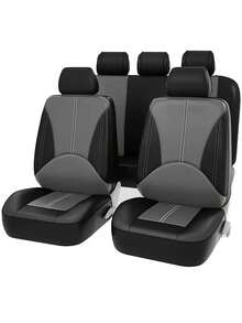Bộ bọc ghế ô tô bằng da PU đa năng, phù hợp với hầu hết các loại xe [Bộ 9 miếng cho 5 chỗ ngồi / Bộ 4 miếng cho 2 chỗ ngồi] - Sử dụng được quanh năm, dễ dàng vệ sinh, có túi khí, bộ bọc bảo vệ nội thất xe. - Một phong cách - Xem 19