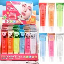 6Pcs Fruity Flavor Watery Glossy Lip Gloss Set Clear Lip Gel Hydrating Moisturizing Lip Gloss Women Lips Makeup Wholesale IMAN OF NOBLE - 多種 - 查看 2