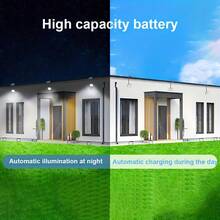 508 LED Solar Powered Outdoor Light With Motion Sensor, 3 Modes, 2-In-1 Solar Flood Light, IP65 Waterproof, Suitable For Yard And Driveway Lighting, Ideal For Halloween, Christmas, Holiday Gifts - White Light - View 8