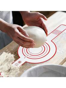 适用于荷兰烤锅的硅胶面包垫，1个面包吊带，带长柄的硅胶烘焙垫，不粘面包烘焙吊带烤箱垫，圆形硅胶垫片