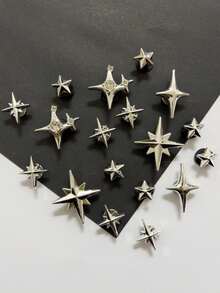 12pcs Detachable Pentagram Decorations, Removable Shoe Accessories Suitable For Clogs, Sandals, Slippers, Beach Bags, Multi-Functional Decorative Buckles, Applicable For All Seasons, Great Holiday Gift