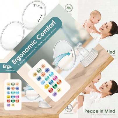 Compatible Pump Parts For Wide Neck Pump In Lactation; Includes Wide Mouth Flanges, Not Original Spectra Flange, Replaces Spectra Shield (Flange 21mm)