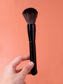 1支柔软蓬松大号散粉刷，可作腮红刷、修容刷、定妆刷，打造自然妆容，多功能化妆刷工具 - 黑色 - 查看 5