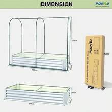 Portable Greenhouse Cover With Raised Garden Bed,Easy Set-Up 72.4" X36.6" X60.6" Gardening Flower House & Plant Sunshine Room For Protecting Plant From Cold Frost Birds & Insects - Default - View 4
