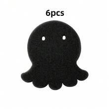 1/2/3/5/6/10个装可重复使用干湿两用清洁海绵，可爱小熊和章鱼图案，适用于洗衣机、宠物衣物，可去除沙发、床、衣物和汽车上的宠物毛发