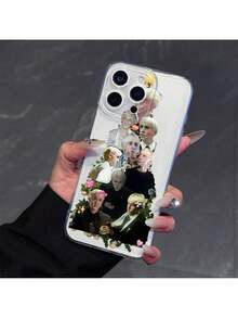 UE (DE et ES) Coque de téléphone série Warner Bros., style collage de vacances, compatible avec divers modèles dont 17, 16, 15, 14, 13, 12, 11 Pro Max, XS, XR, 8, 7 et 6FE, idéal comme cadeau de vacances - Transparent - Voir 1