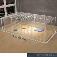 黑白高密度网格互锁宠物游戏围栏，适用于小猫、兔子、松鼠、小型动物、小狗，防逃脱 - 彩色 - 查看 9