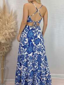 Laura Maxi Dress, One Size Fits All. - 藍色 - 查看 2