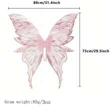 1pc Metallic Gold Butterfly Fairy Wings, Suitable For Various Festivals, Bars, Parties, Cosplay, Music Festivals - Multicolor - View 9