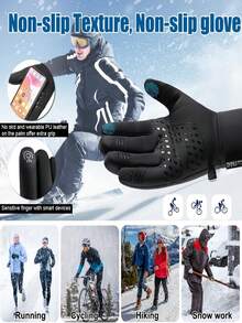 Unisex Winter Warm Gloves - ARCTIC Waterproof Windproof Touchscreen Gloves, Suitable For Cycling, Skiing, Hiking And Other Outdoor Activities - Black - View 9