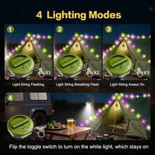 8m Fairy Lantern - RGB Camping Lights String, Portable Garden Lighting, With 3 Modes (Flashing/Slow Flashing/Steady) For White Light And String Lights, IP44 Waterproof, Suitable For Yard, Garden, Camping Tent Decor, Room Decor, Christmas Decor, Also An Ideal Gift - RGB Light - View 7