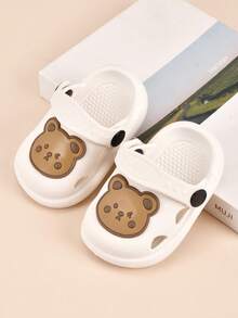 Kids Slippers, Toddler Cute Closed Toe Soft Bottom Non-Slip Indoor Sandals, Girls House Slippers - White - View 2