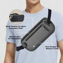 Cinturn de dinero para viajes, Hidden Money Belt para Hombres y Mujeres, Cinturn de Cintura con Bloqueo RFID para Pasaporte, Billetera y Telfono -  para Viajar Gris - Gris - Ver 7