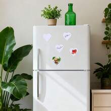 50 Pcs Sublimation Magnets Blanks Heart Square Circle Rectangle Fridge Magnet For Kitchen Office Decorative - 2.5x2.5in Heart - 查看 4