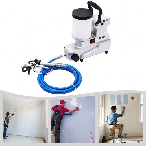 KiwiHood High-Pressure Airless Paint Sprayer, 1600W Electric Paint Machine With Adjustable Pressure, 16.4ft Hose, 2.5L Hopper, For Indoor And Outdoor Walls, Furniture, Ceilings