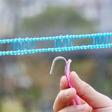 2pcs/Set 5m Anti-Slip, Windproof Clothesline, Fence-Style Drying Rope, Outdoor Travel Hanging Rope - Same Style In Multiple Colors - View 6