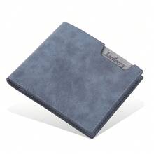 Baellerry New Men's Short Wallet, Korean Style, Ultra-Billfold With Multiple Card Slots, Horizontal Design. - Grey - View 4