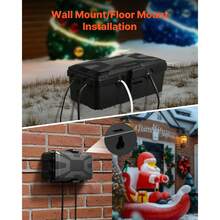 Outdoor Electrical Box Waterproof, 9.4 X 4.3 X 2.8 In, IP54 Weatherproof Extension Cord Cover, Large Outlet Connection Box Plug Protector With 6 Cable Entry, For Power Strip, Holiday Light Decor - 9,4 x 4,3 x 2,8 inch - Xem 6