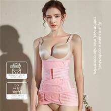 Postpartum Belly Reduction Belt - Ideal For Post-Surgery And Reducing Measurements - Hồng - Xem 2