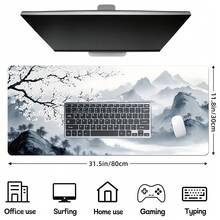 1pc Large Landscape & Floral Pattern Gaming Mouse Pad, Suitable For Keyboard And Mouse, With Non-Slip Base And Stitched Edges, For Gaming And Office Computer, Protective Mat, Great Gift Choice. - Multicolor - View 10