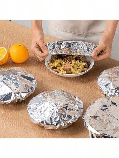 Reusable Aluminum Foil Food Cover - Heat Insulation For Kitchen And Dining Table, Keeps Food Warm And Fresh For Picnics, Camping, And Home Use