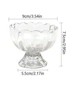 1pc Unique European Style Glass Cup, Suitable For Birthday Gift, Party, Daily Use, Can Hold Ice Cream, Fruit, Dessert, Cute Diverse Design - Multicolor - View 7