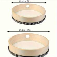 1 Set Adult Wooden Hand Drum With Mallet, Complete Percussion Instrument, Handheld Percussion Toy, Orff Hand Drum, Dance Drum, Percussion Instrument, Musical Instrument Accessory, Suitable For Church, Stage Performance, Band Supplies, Music Accessories, Music Gift - Multicolor - View 7