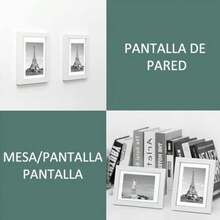 CYPNJuego de 5 marcos de fotos imágenes de exhibición marcos de fotos de galería de pared 12.7 x 17.78 cm (5x7 pulg -Blanco)Fashion - 222655491 - Ver 7