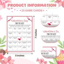 Valentines Find The Guest Bingo Game - 25 Pcs Galentines Day Party Favors Ice Breaker Game - Find Someone Who Bingo Cards For Women Besties Friends -A02 - Trò chơi tư duy nhanh - Xem 5
