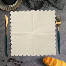 25/50/80张扇形鸡尾酒餐巾纸，饮料餐巾纸，一次性扇形纸巾，适用于婚礼招待会、生日派对等场合 - 白色 - 查看 6