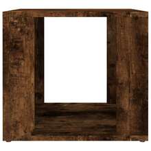 Comodino vidaXL in rovere affumicato, 41x40x36 cm, in legno composito. - nero - Visualizzare 6