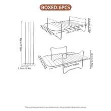 6件套空气炸锅架，不锈钢双层空气炸锅配件，包括烤串、多功能蒸架、冷却架、脱水架、烘焙架，非常适合万圣节、圣诞节、开斋节、母亲节等节日，是烹饪必备佳品。 - 深炸鍋雙層烤架 - 查看 10