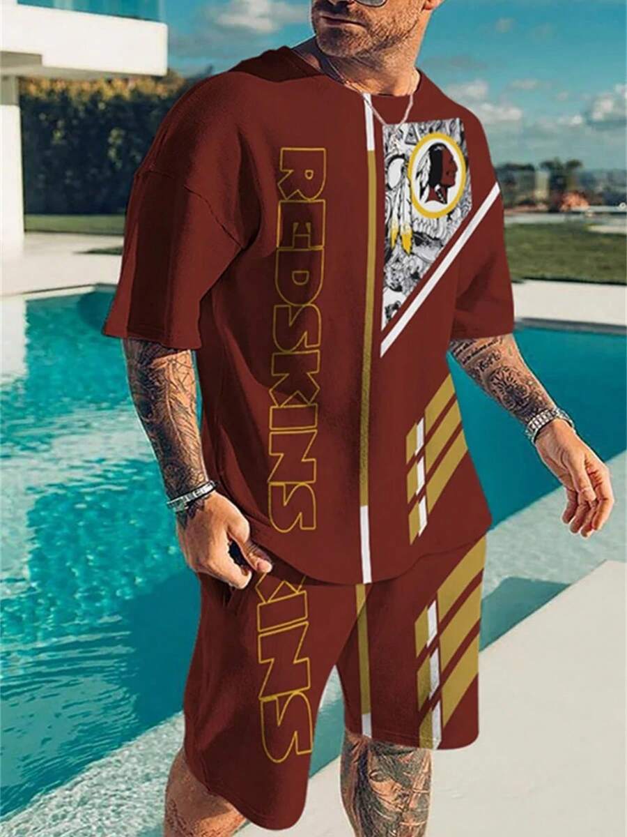 Washington -S Mens T-Shirt Shorts Set - phong cách - Xem 1