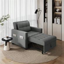 Costoffs Convertible Sleeper Chair, 3-In-One Chair Bed With Adjustable Backrest And Pillow For Limited Space