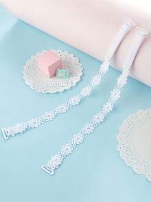 6件/4件/2件套装 - 向日葵蕾丝花卉文胸，可拆卸肩带，隐形蕾丝后背，露肩设计