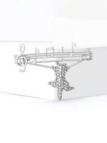 Luxury Rhinestone Music Note Cat Brooches - Animal Pins For Women Unisex Casual Party Jewelry Accessories / Friends Gifts Badges Decoration - Cat - View 9