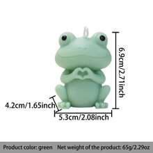 Huayuxun 1个可爱青蛙爱心手形香氛大豆蜡香薰蜡烛 | 家居卧室装饰可爱房间摆件 | 生日情人节礼物 - 彩色 - 查看 12