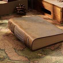 SUIOO MOLIMERLeather Writing Journal, SINLOOG Handmade Bound Genuine Crazy Horse Leather Cover Notebook with Unlined Vintage Paper(120 GSM), 7.5 x 5.5 inch (A5) Classic Brown Sketchbook, 400 Pages, Diary Gift for Travelers, Writers, Artists - como se muestra en la figura - Ver 3