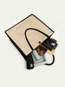 Bộ 2 túi vải canvas dành cho mẹ cô dâu và mẹ chú rể, thích hợp cho đám cưới, lễ đính hôn, tiệc độc thân, tiệc cô dâu, cũng có thể làm quà Giáng sinh. - Nhiều màu - Xem 4