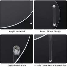 Acrylic Cake Stand Round Transparent Cup Shape, 1 Piece, Ideal For Making Cakes Desserts Pizza, Durable & Stylish Design - Transparent - View 5