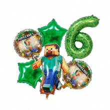 Hasbro 6 pièces Ballons en feuille d'aluminium thème  bleu, décorations de fête d'anniversaire à la maison, ballons en feuille d'aluminium thème de fête scolaire - Multicolore - Voir 11