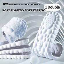 5D Sports Insoles For Shoes PU Soft Running Insole For Feet Breathable Shock Absorption Shoe Sole Arch Support - Grey - View 2