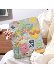 360° Rotatable IPad Case With Y-Shaped Foldable Stand, High-Definition UV Printing, Suitable For IPad 11 2025, IPad Air 11/13 2025 M3, IPad Air (M2) 11/13 Inch, IPad Air 4/5/6 10.9inch, IPad Pro 11 Inch, IPad Pro 12.9 Inch, IPad 10.2 Inch, IPad 9th/10th Generation And Various Models, Elegant Design, Great For Office, Home, Travel, Ideal Birthday Or Christmas Gift For Kids - Grey - View 45