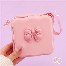 Pink Portable Electronic Organizer Case (Compatible With IPhone 15W Charger, 14 13 Pro Max), For Cables, Chargers, USB Drives - Zipper Closure, Travel-Friendly Accessory Pouch, Travel Essentials, School Supplies, Christmas & Valentine's Day Gift For College Students - Multicolor - View 11