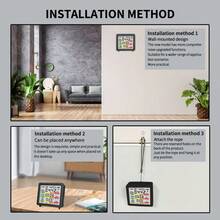 5-In-1 Portable Air Quality Monitor, USB/Battery Powered (Batteries Not Included) - Detects CO2/CO/TVOC/Temperature/Humidity, Suitable For Home/Car/Office - Black - View 4