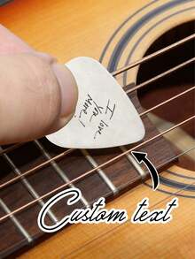 【定制】个性化吉他拨片，“我永远选择你”，个性化吉他拨片，不锈钢吉他拨片，个性化吉他拨片，设计您自己的姓名、文字和标志，吉他手专属定制吉他拨片，圣诞节、情人节最佳纪念礼物 - 彩色 - 查看 2