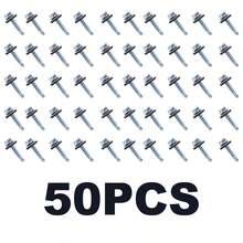 100pcs/Set Hex Head Self-Drilling Screws With Sealing Washers, Cross Drive, Outdoor Use, Waterproof & Rust-Resistant Metal Roofing Screws, Grade 5 Manufacturer - Multicolor - View 8