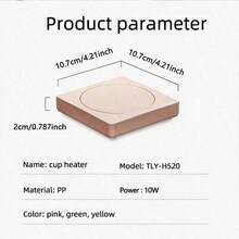 USB Desktop Heated Coaster, 55°C Constant Temperature Coaster, Coffee Cup Warmer, Silent Heating, Fits All Cup Types, Suitable For Glass, Ceramic, Plastic Cups, Cans, Stainless Steel Cups, Boxed Milk, Home And Office Use